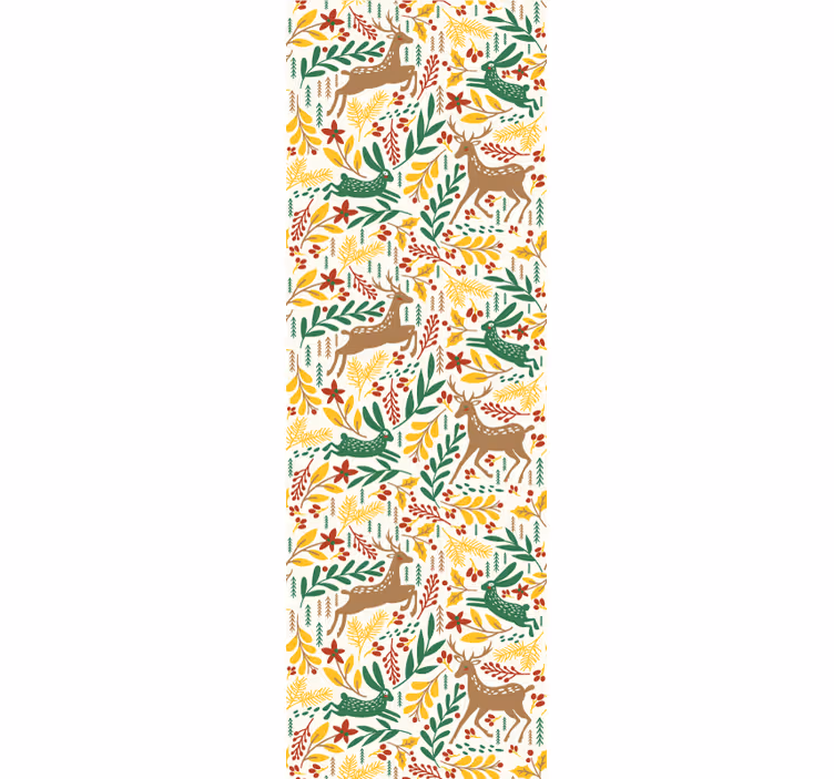 Forest Fauna Pattern cute animal wallpaper - TenStickers