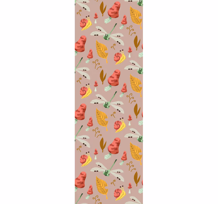 Fanciful Nature Motifs art deco wallpaper - TenStickers
