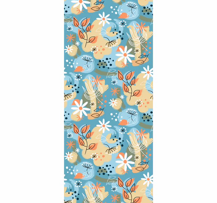 Floral Breeze flowers wallpaper - TenStickers