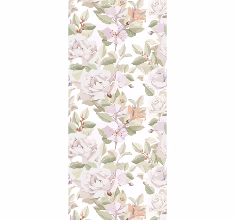 Floral Blossom Ensemble flowers wallpaper - TenStickers