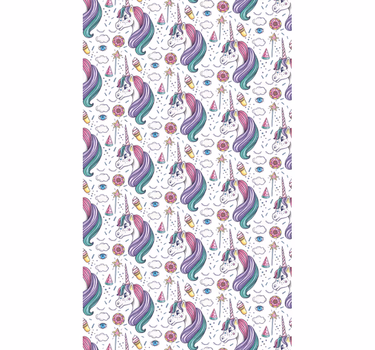 Unicorn Dreamscape art deco wallpaper - TenStickers
