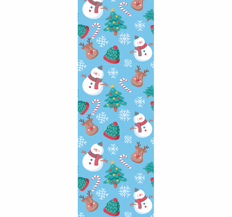 Festive Season Pattern christmas wallpaper - TenStickers
