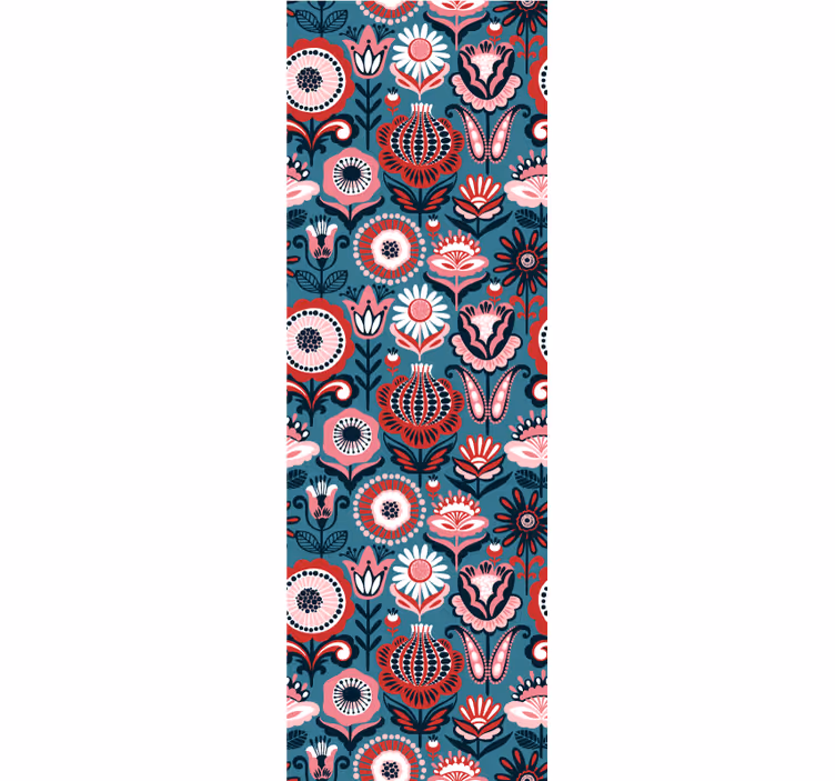 Ornamental Blooms wallpaper flowery - TenStickers