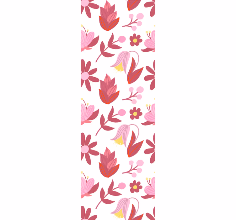 Pink bouquet arrangement wallpaper flowery - TenStickers