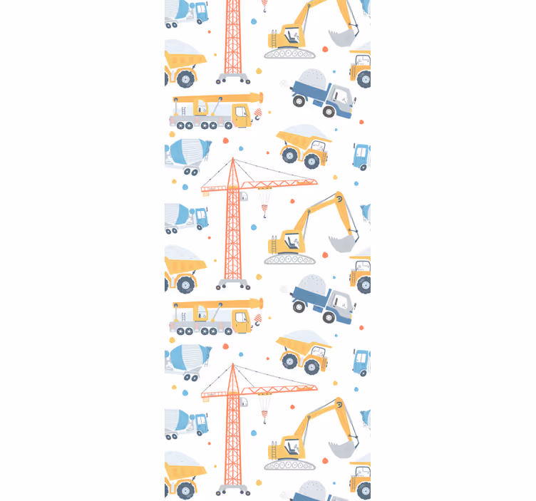 Construction Motifs wallpaper childrens room - TenStickers