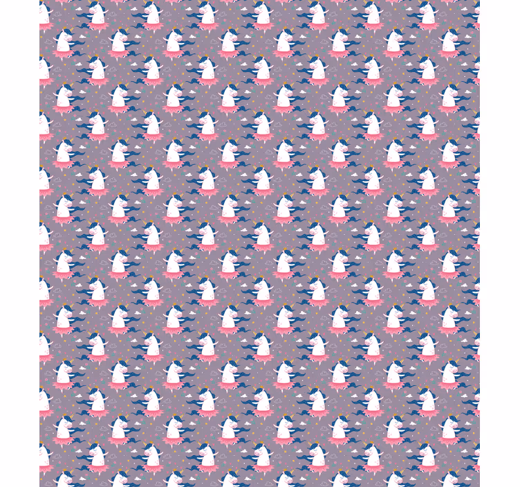 Mythical Unicorns wallpaper for the nursery - TenStickers