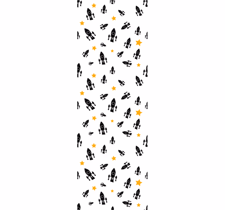 Space Adventure Pattern wallpaper for the nursery - TenStickers