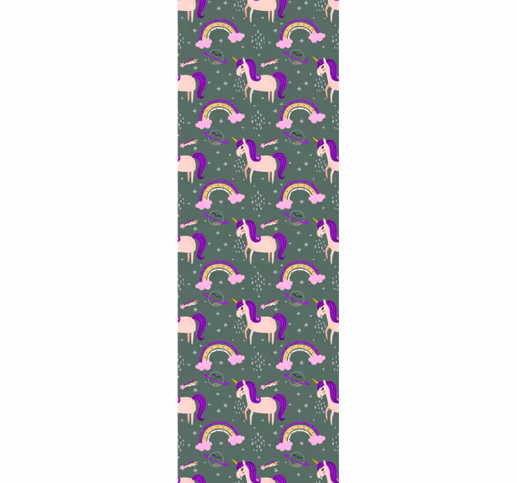 Mythical Creatures and Colorful Arches cute animal wallpaper - TenStickers