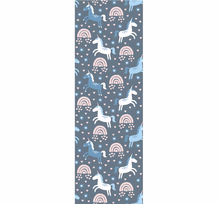 Giraffe Rainbows Motif cute animal wallpaper - TenStickers