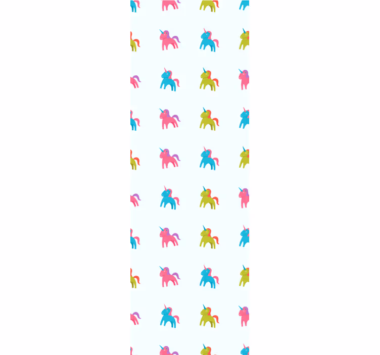 Colorful Unicorns cute animal wallpaper - TenStickers