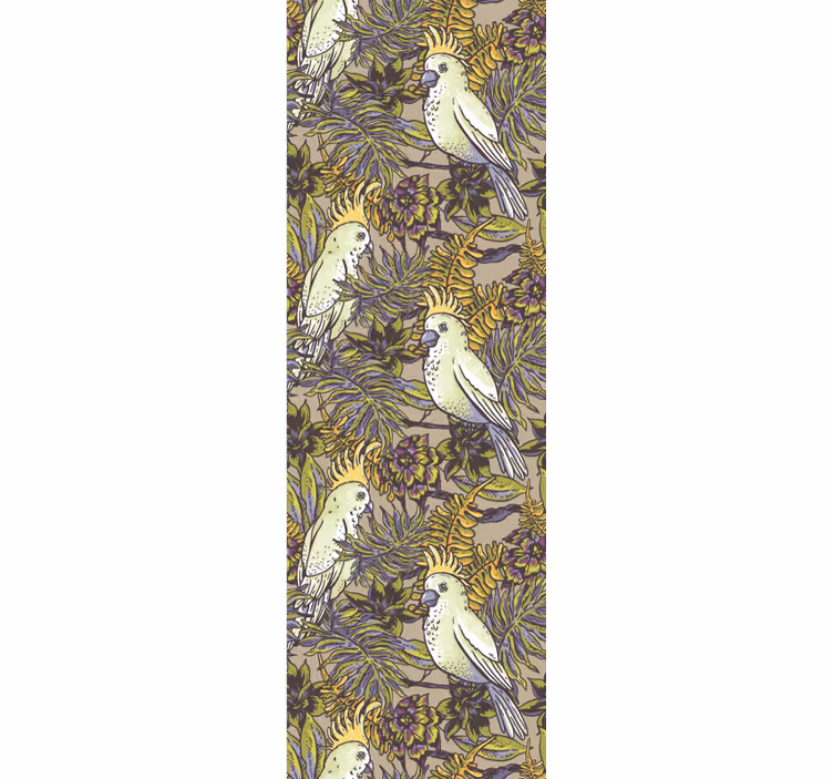 Tropical Bird Patterns cute animal wallpaper - TenStickers