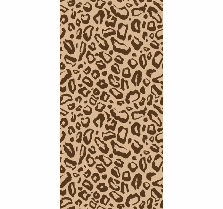 Beige feline pattern leopards wallpaper - TenStickers