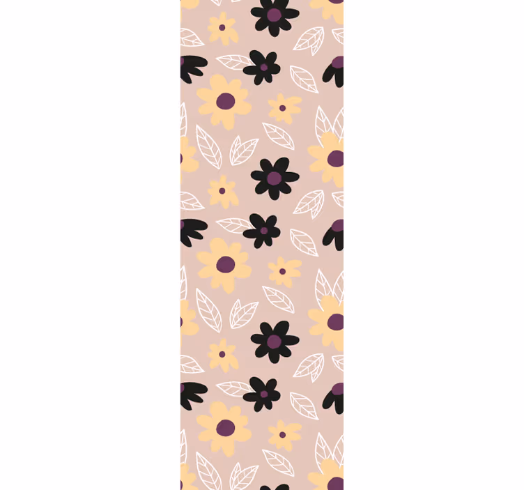 Floral Simplistic Motif wallpaper flowery - TenStickers