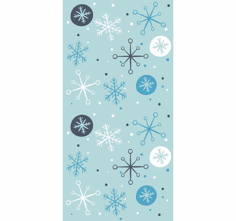 Festive Snowflake Pattern christmas wallpaper - TenStickers