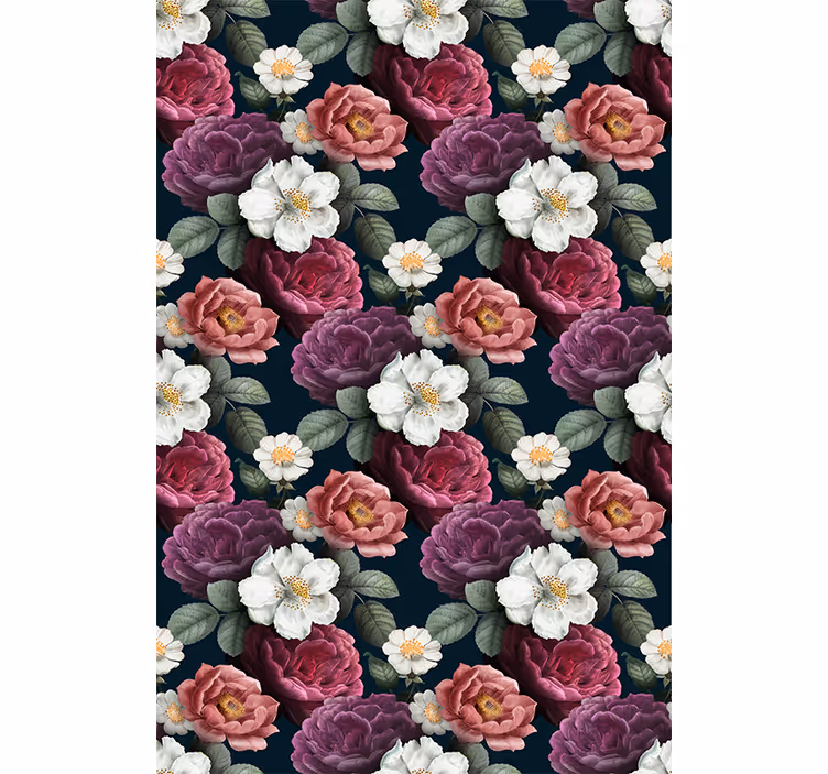 Blossoming Elegance flowers wallpaper - TenStickers