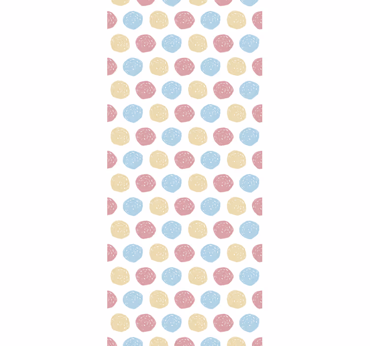 Polka Dotted Motif wallpaper dots - TenStickers