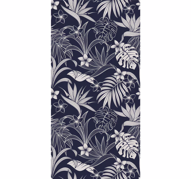 Tropical Floral Design flowers wallpaper - TenStickers