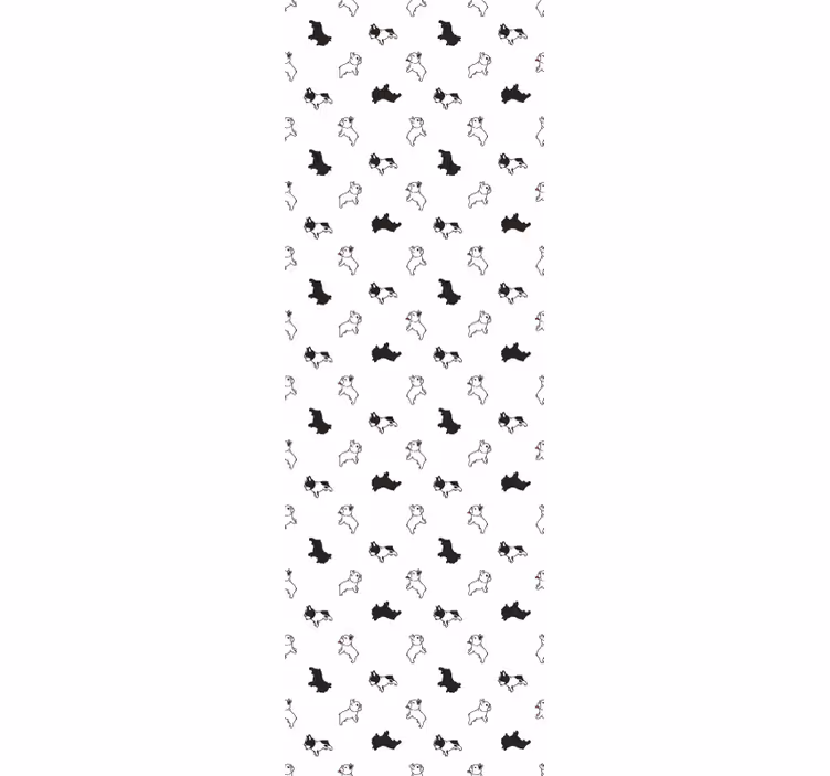 Puppy Sketches Pattern wallpaper of a dog - TenStickers