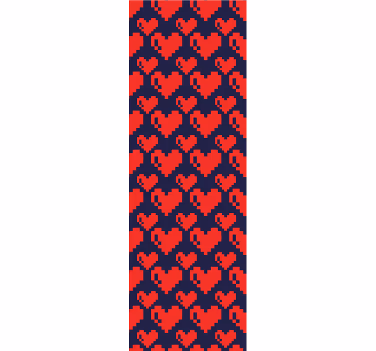 Pixelated Hearts wallpaper dots - TenStickers