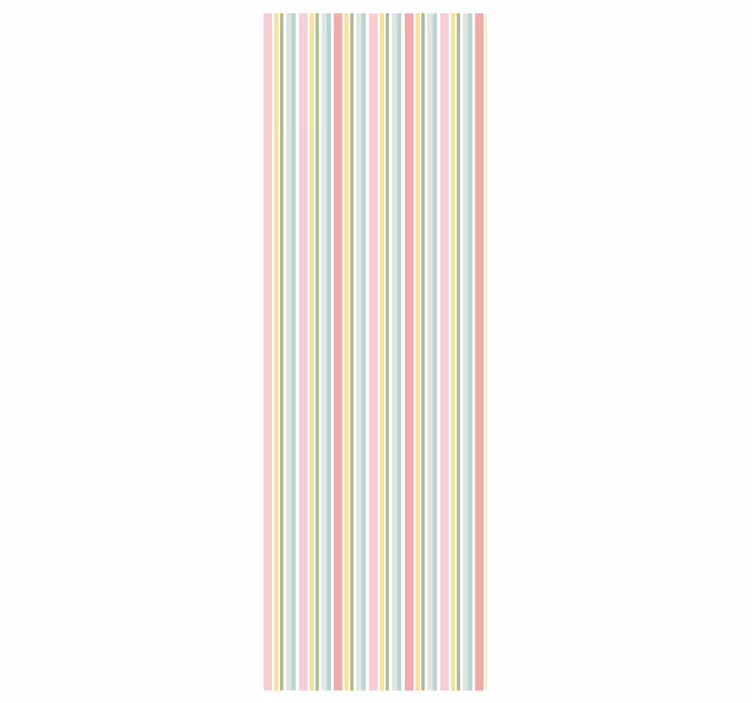 Pastel Stripe Harmony wallpaper horizontal stripes - TenStickers