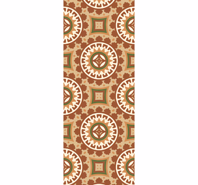 Geometric Ornamental tiles wallpaper - TenStickers