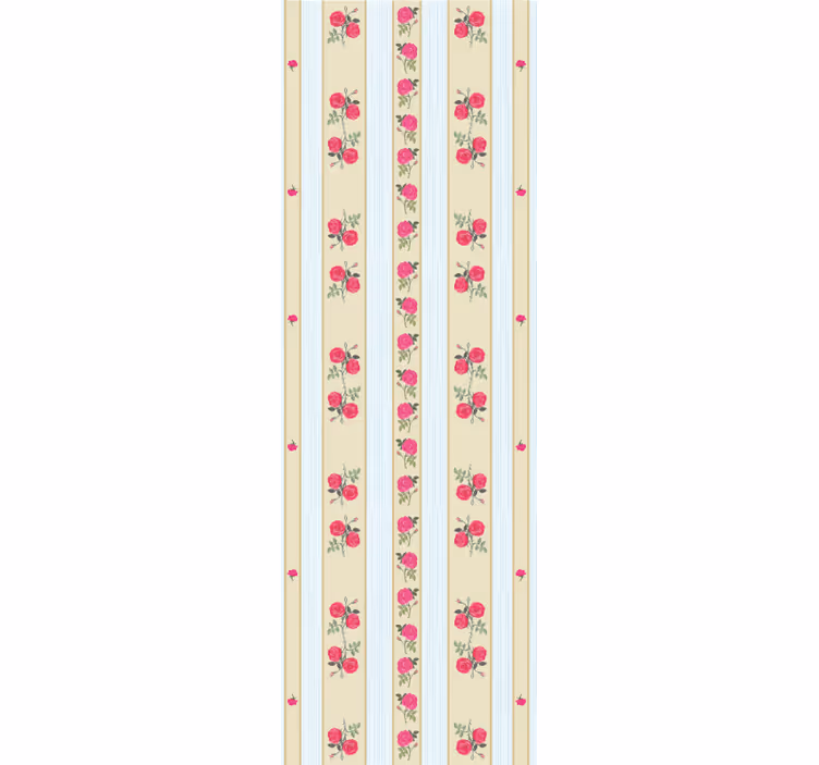 Floral Striped Elegance stripes wallpaper - TenStickers