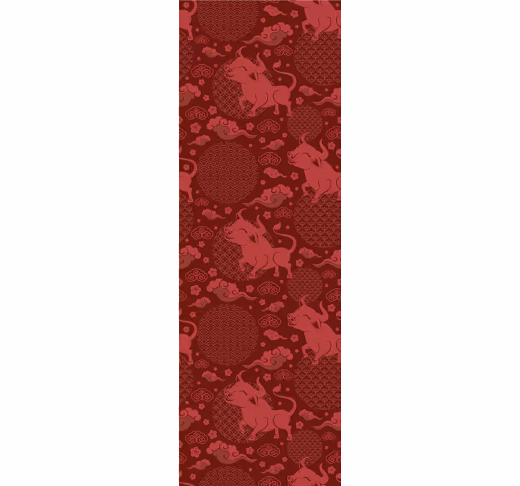 Lion Motif Design cute animal wallpaper - TenStickers