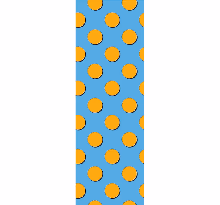 Wallpaper dots orange dots on blue background - TenStickers