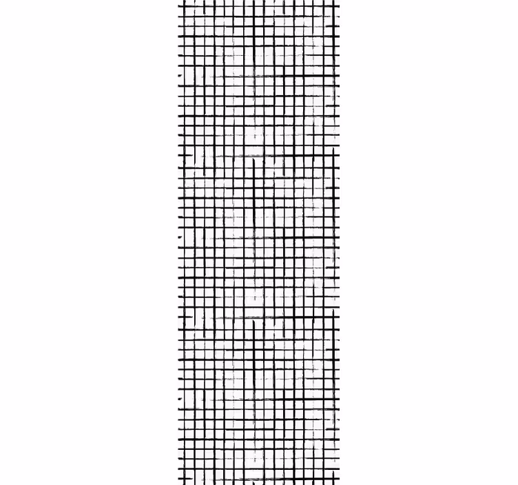 Modern pattern grid ink Living Room Wallpaper - TenStickers