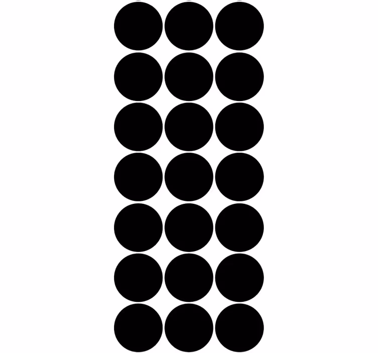Chic black circular pattern wallpaper dots - TenStickers