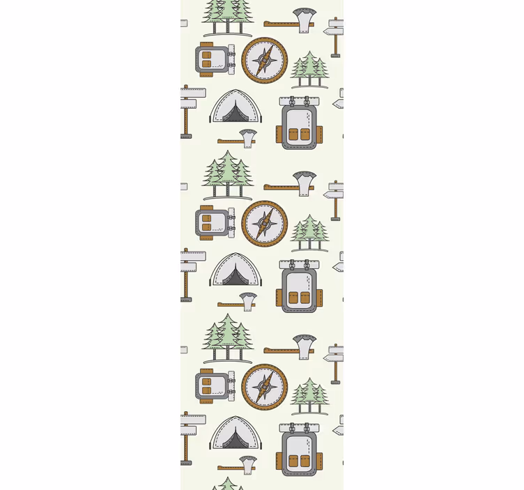 Outdoor Adventure Motifs art deco wallpaper - TenStickers