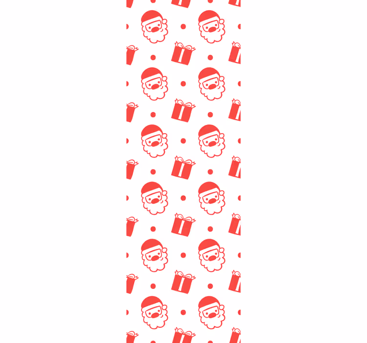 Santa Festive Motif christmas wallpaper - TenStickers