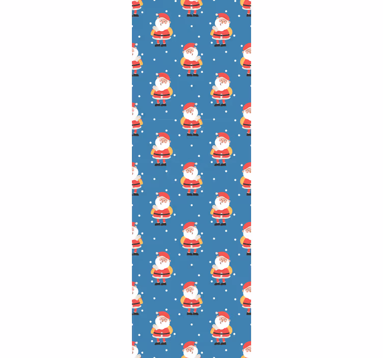 Cartoon Santa Claus spotted Christmas wallpaper - TenStickers