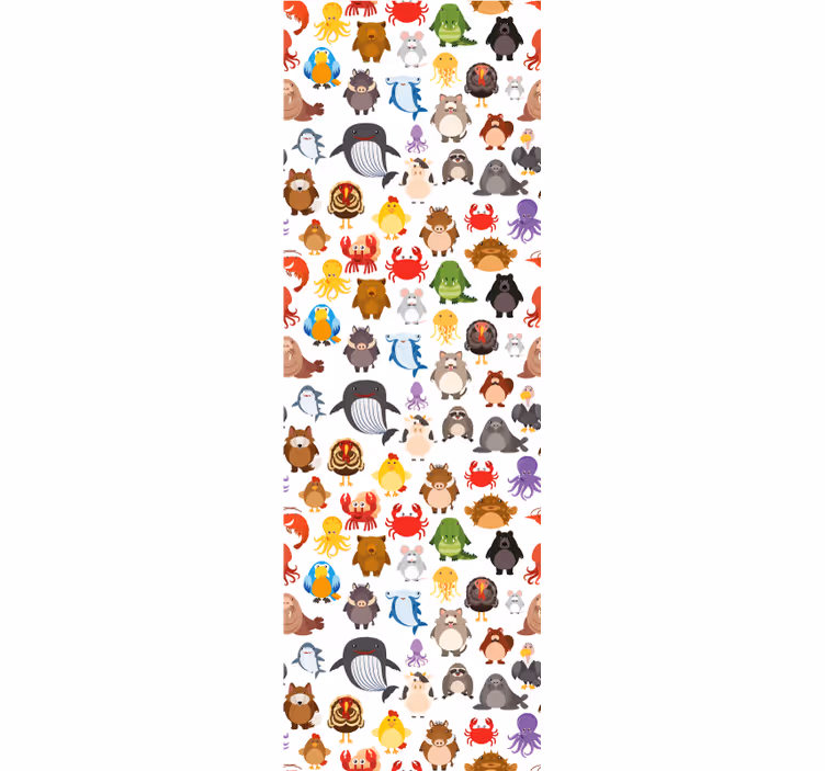Cute animal wallpaper animal characters blend - TenStickers