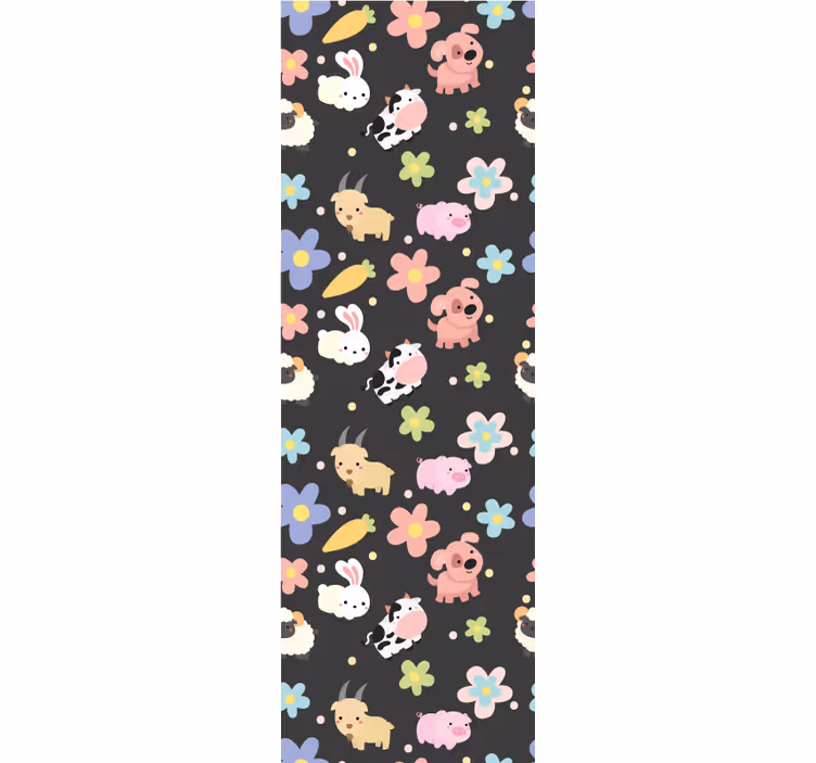 Animal pattern fun animal wallpaper - TenStickers
