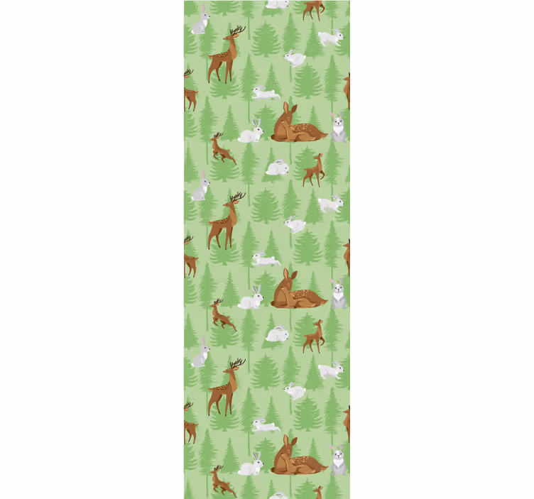 Forest Animal Motif cute animal wallpaper - TenStickers
