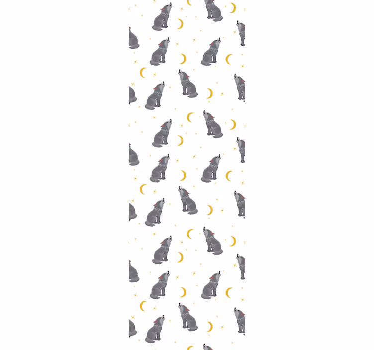 Canine Celestial Pattern wallpaper of a dog - TenStickers