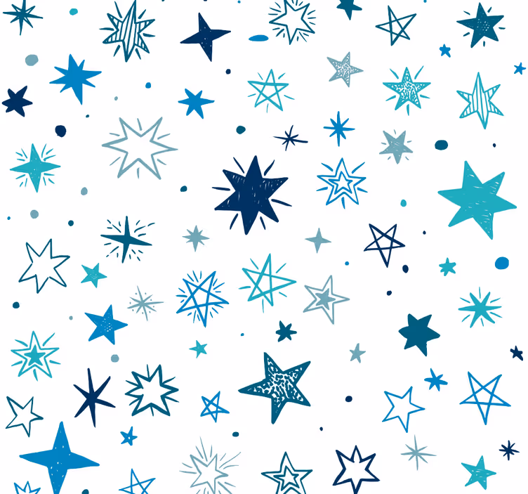 Geometric Starry Pattern wallpaper for the nursery - TenStickers