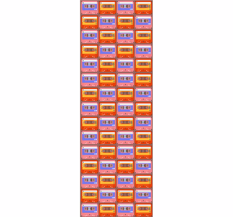 Other vintage wallpaper retro cassette collection - TenStickers