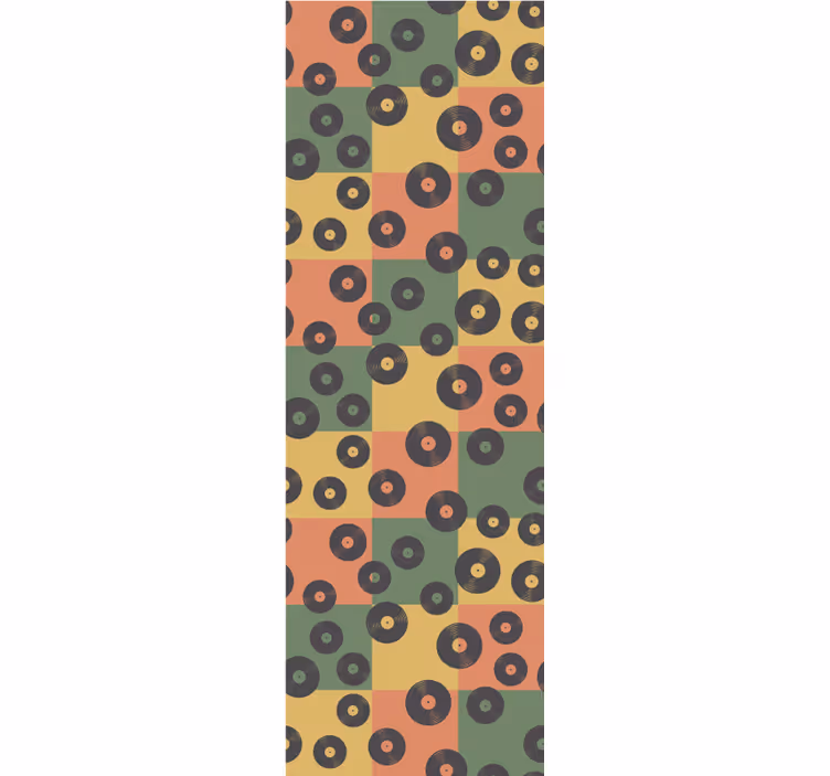 Wallpaper Record Pattern art deco wallpaper - TenStickers