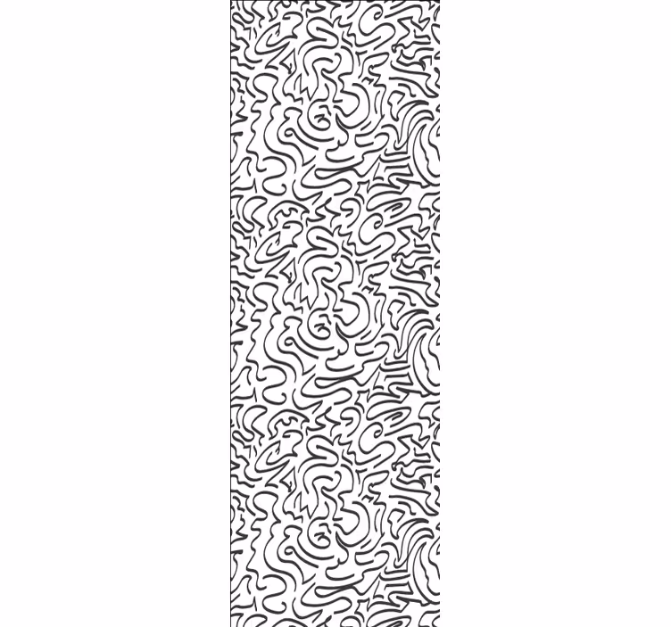 Squiggle Pattern abstract wallpaper - TenStickers