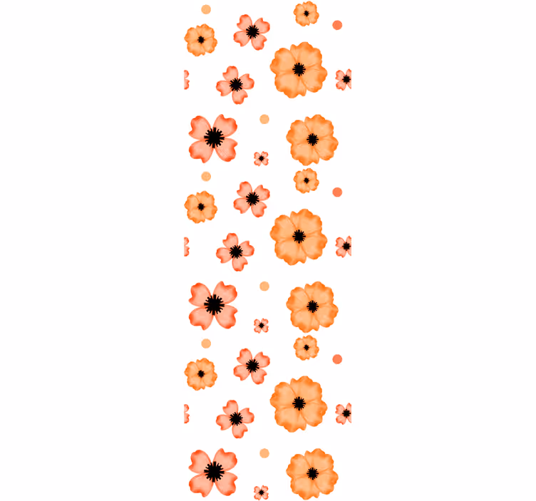 Poppies Pattern flowers wallpaper - TenStickers