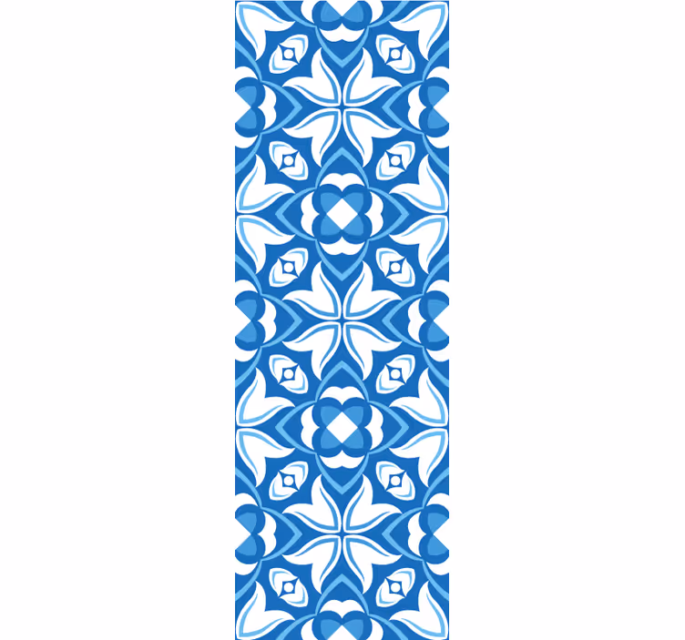 Elegant Blue Patterns tiles wallpaper - TenStickers
