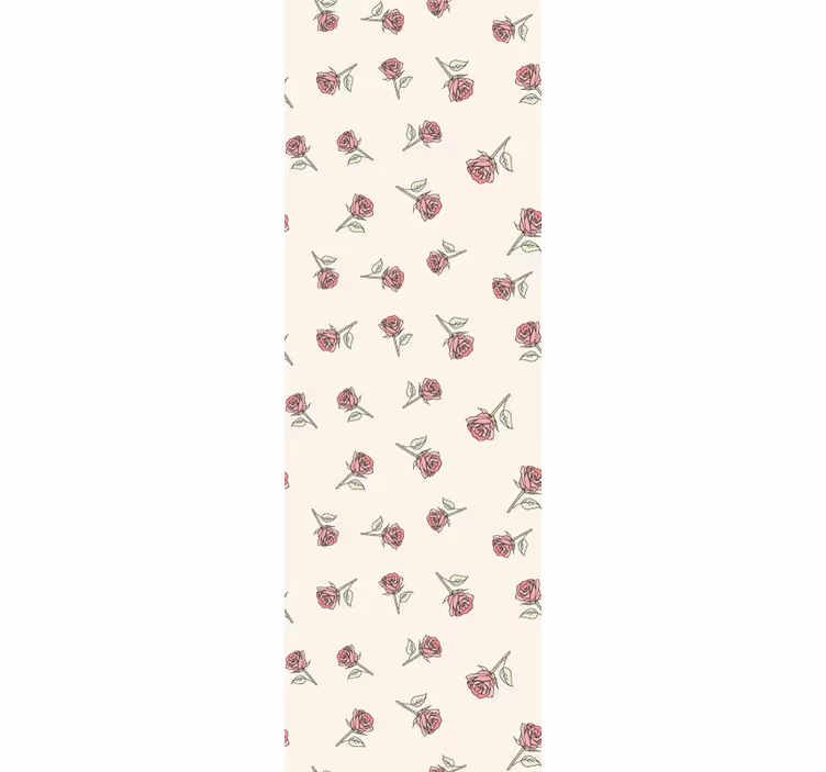 Rose Pattern Repeat flowers wallpaper - TenStickers
