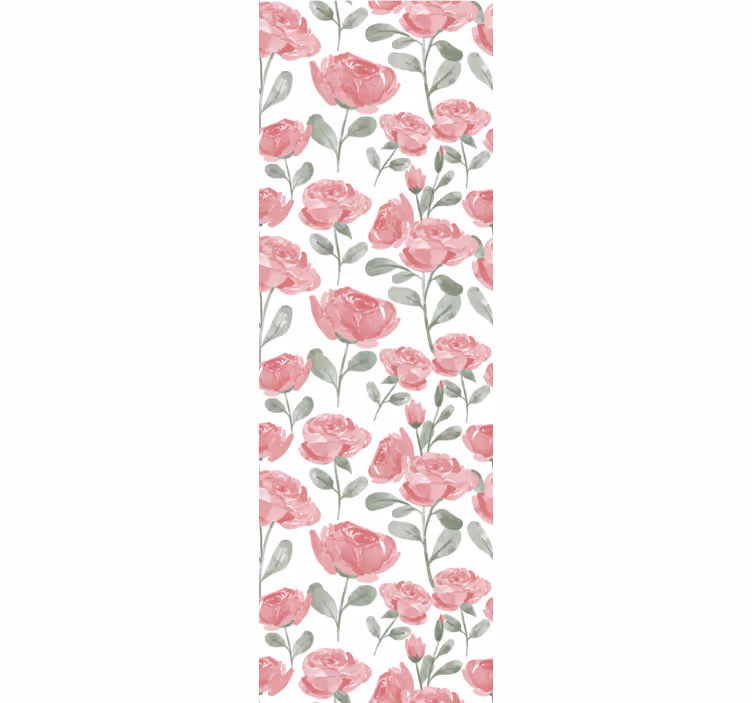 Aquarella roses flowers wallpaper - TenStickers