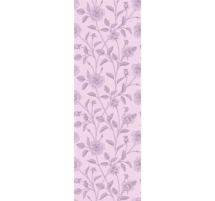 Lavender Floral Pattern flowers wallpaper - TenStickers