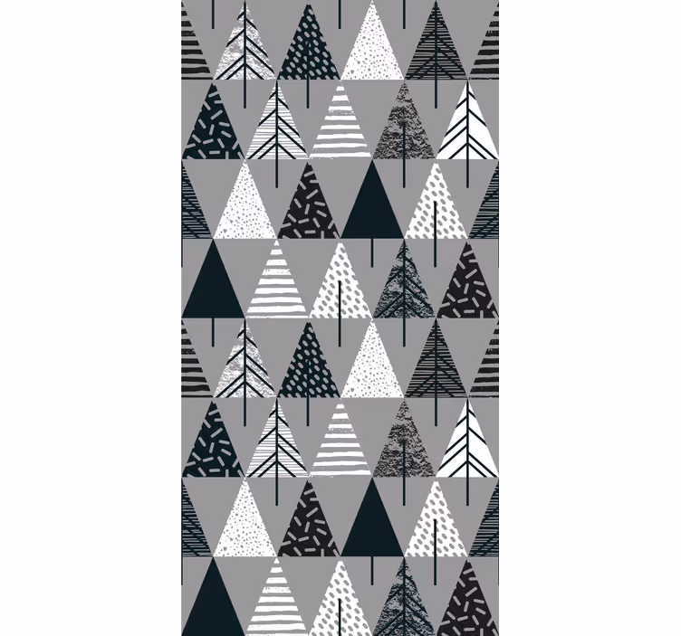 Scandinavian gray pattern wallpaper triangles - TenStickers