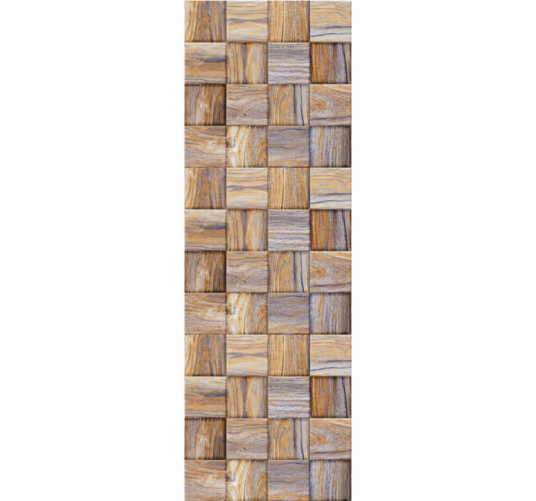 Interlaced Timber wood feature wallpaper - TenStickers