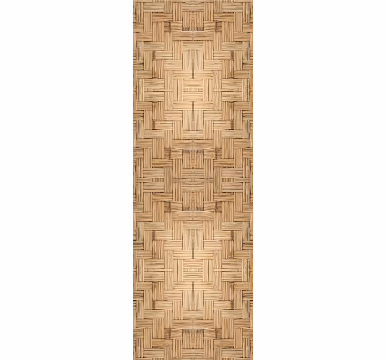 Basket Weave Pattern wood feature wallpaper - TenStickers