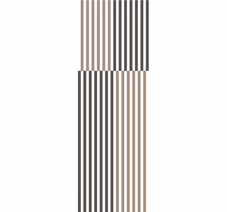 Stripes wallpaper in stylish beige and brown design - TenStickers